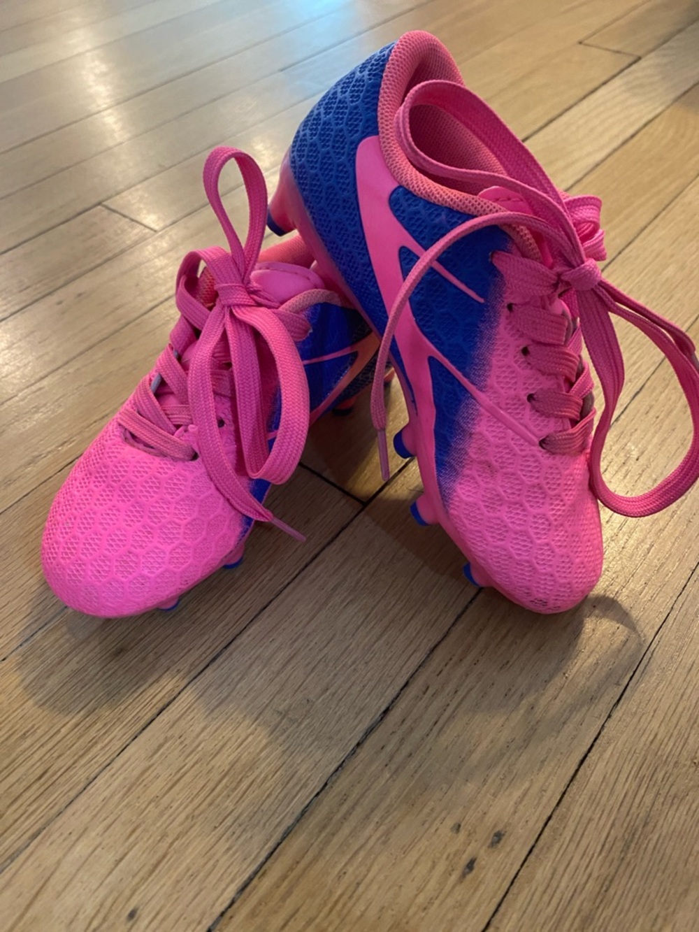Pink and Purple Girls Soccer Cleats